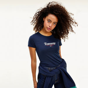 Tommy Jeans dámské tmavě modré tričko Essential - S (C87)